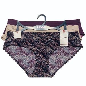 IZOD 3 Pack Smooth Allure Hipster, Size: L